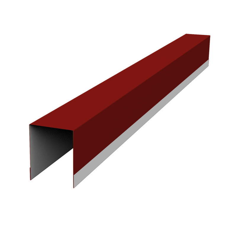Планка опорная составная внутренняя для забора жалюзи Palermo 0,5 Satin RAL 3011 коричнево-красный (3м)
