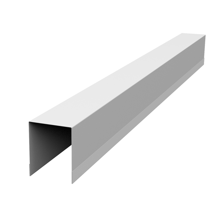 Планка опорная составная внутренняя для забора жалюзи Palermo 0,5 Satin RAL 9003 сигнальный белый (2м)