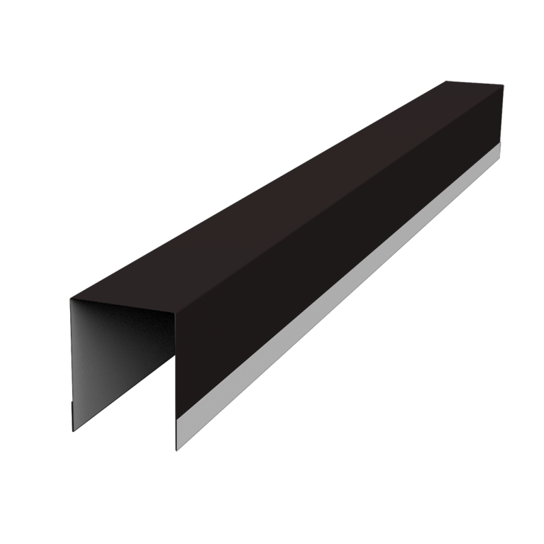 Планка опорная составная внутренняя для забора жалюзи Palermo 0,5 Velur X RAL 9005 черный (2,5м)