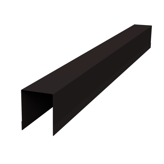 Планка опорная составная внутренняя Palermo 0,45 Drap-double TX RAL 9005 черный (2,5м)