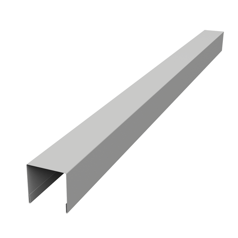 Планка вертикальная лицевая для забора жалюзи Palermo 0,45 Drap TX RAL 7047 телегрей 4 (2м)