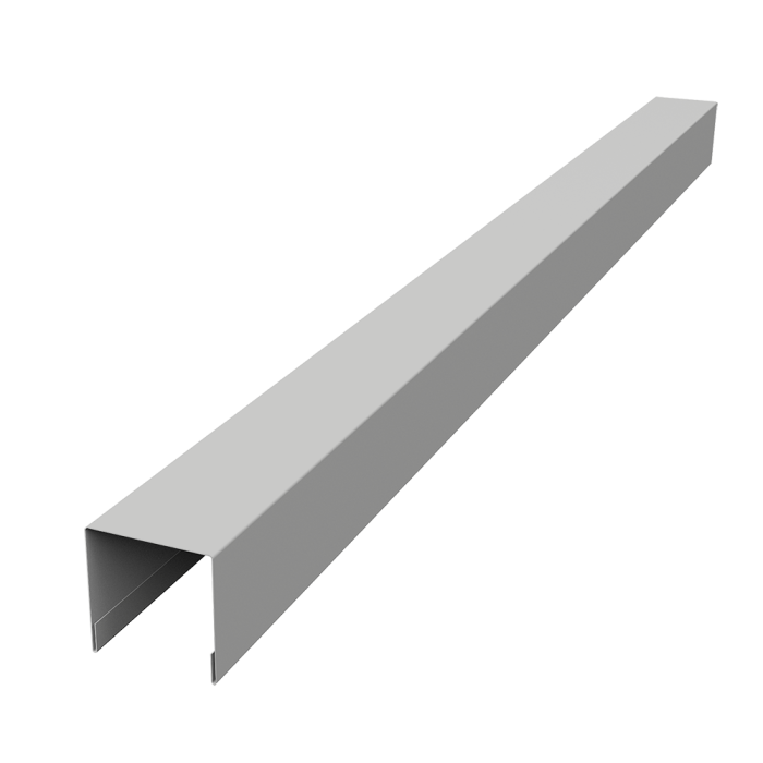 Планка вертикальная лицевая для забора жалюзи Palermo 0,45 Drap TX RAL 7047 телегрей 4 (3м)