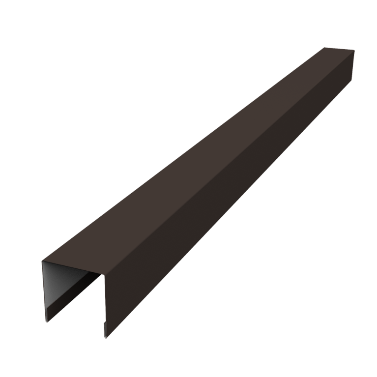 Планка вертикальная лицевая для забора жалюзи Palermo 0,45 Drap TX RR 32 темно-коричневый (3м)