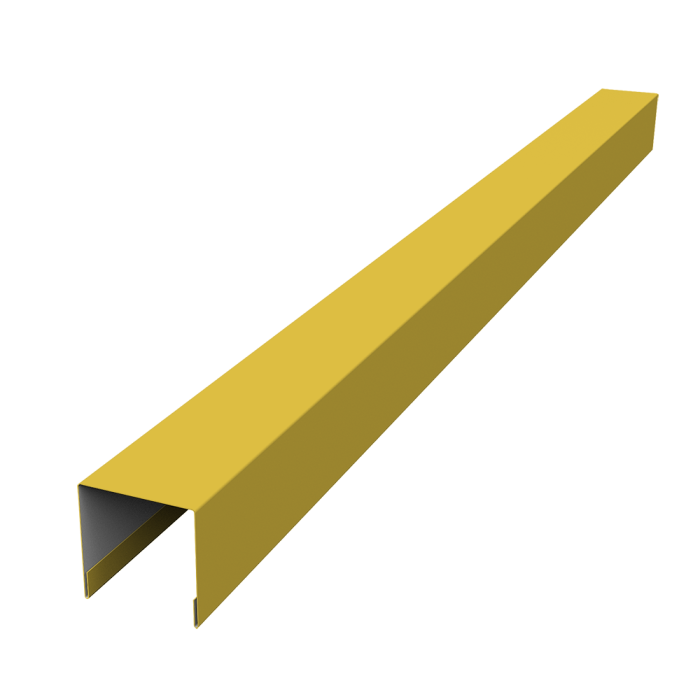 Планка вертикальная лицевая для забора жалюзи Palermo 0,45 PE RAL 1018 цинково-желтый (2м)