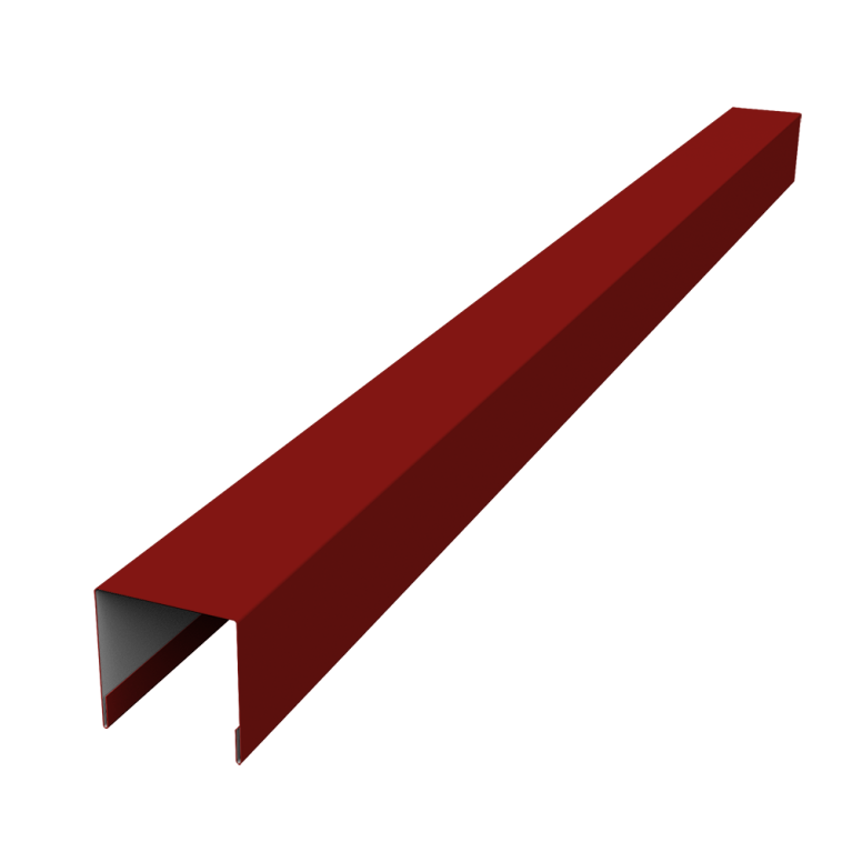 Планка вертикальная лицевая для забора жалюзи Palermo 0,45 PE RAL 3011 коричнево-красный (2,5м)