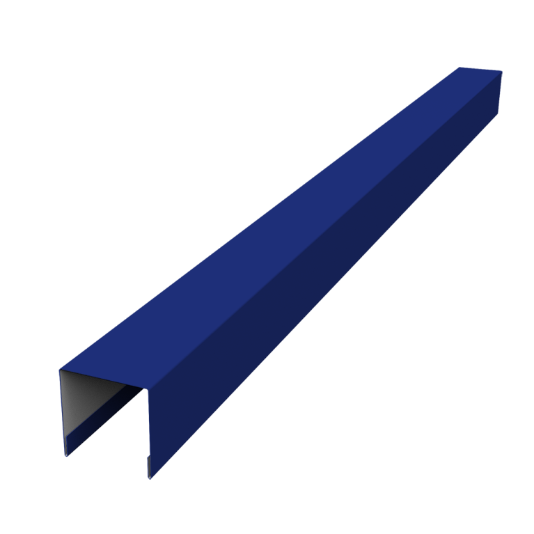 Планка вертикальная лицевая для забора жалюзи Palermo 0,45 PE RAL 5002 ультрамариново-синий (3м)