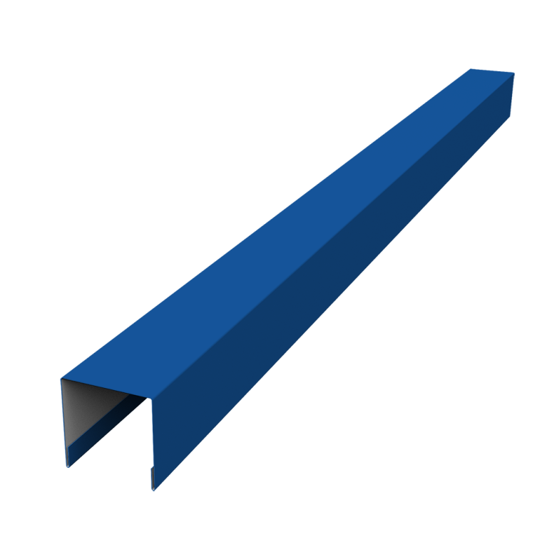 Планка вертикальная лицевая для забора жалюзи Palermo 0,45 PE RAL 5005 сигнальный синий (2м)