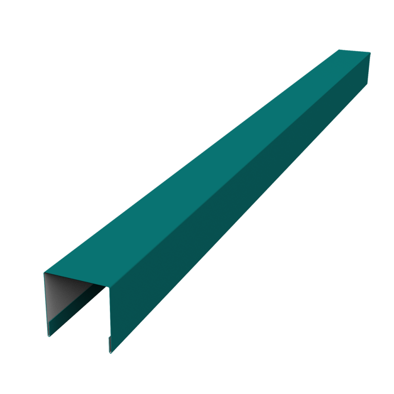 Планка вертикальная лицевая для забора жалюзи Palermo 0,45 PE RAL 5021 водная синь (2,5м)