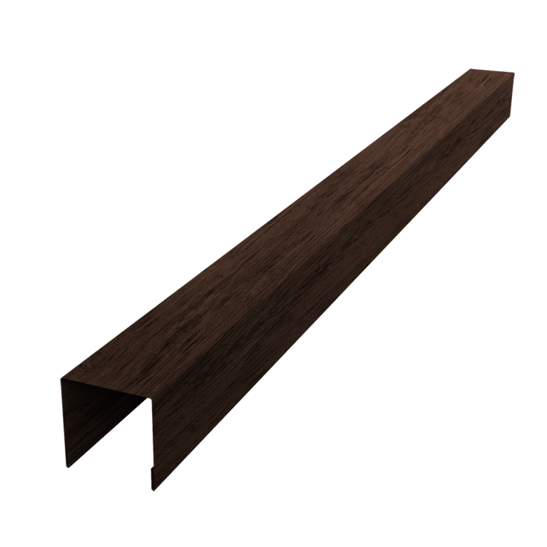 Планка вертикальная лицевая для забора жалюзи Palermo 0,45 Print-double Elite Antique Wood (1,8м)