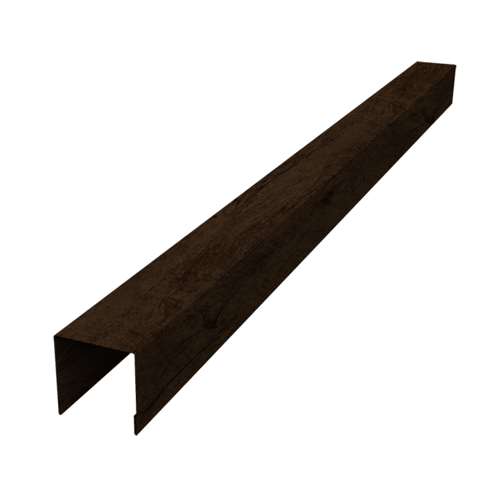 Планка вертикальная лицевая для забора жалюзи Palermo 0,45 Print-Double Premium Antique Wood (1,8м)