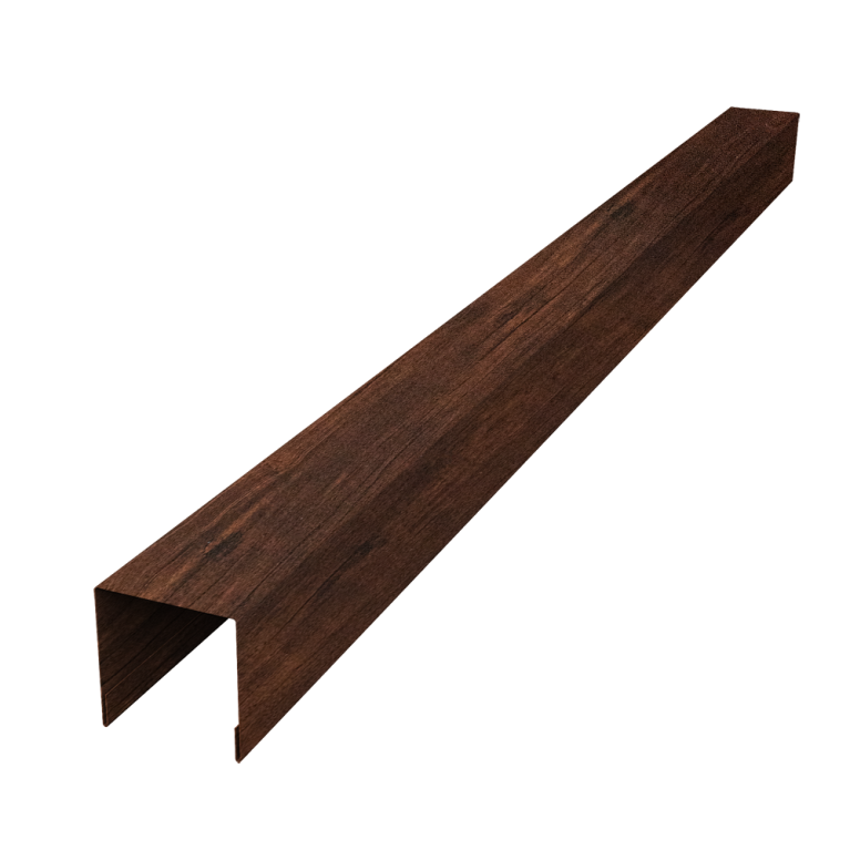 Планка вертикальная лицевая для забора жалюзи Palermo 0,45 Print-Double Premium Cherry Wood Dark F (1,8м)