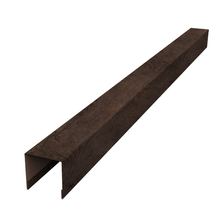 Планка вертикальная лицевая для забора жалюзи Palermo 0,45 Print Elite Antique Wood TwinColor (2м)