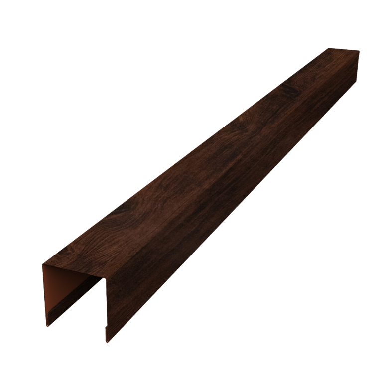 Планка вертикальная лицевая для забора жалюзи Palermo 0,45 Print Elite Cherry Wood TwinColor (2,5м)