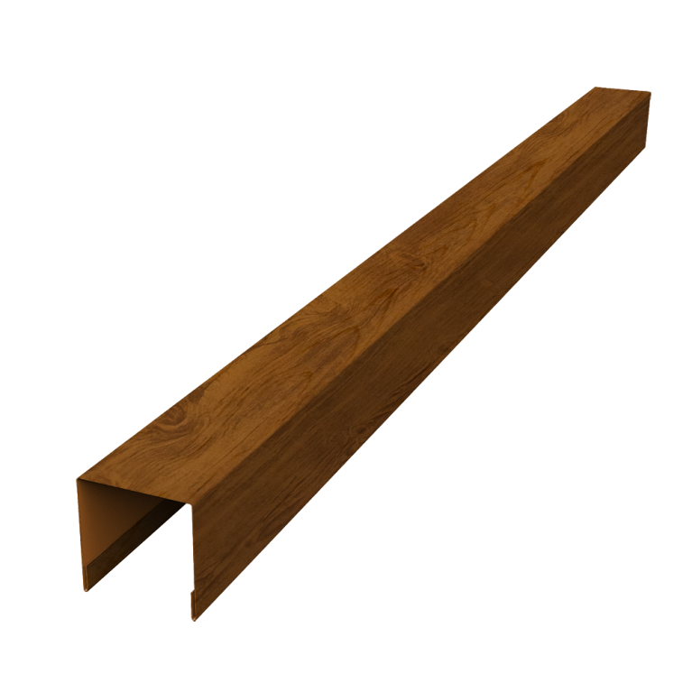 Планка вертикальная лицевая для забора жалюзи Palermo 0,45 Print Elite Golden Wood TwinColor (1,8м)