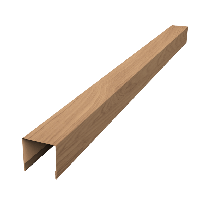 Планка вертикальная лицевая для забора жалюзи Palermo 0,45 Print Elite Honey Wood TwinColor (2,5м)