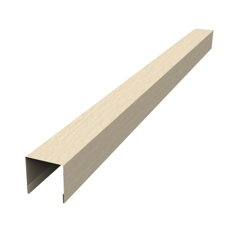 Планка вертикальная лицевая для забора жалюзи Palermo 0,45 Print Elite Milky Wood TwinColor (3м)