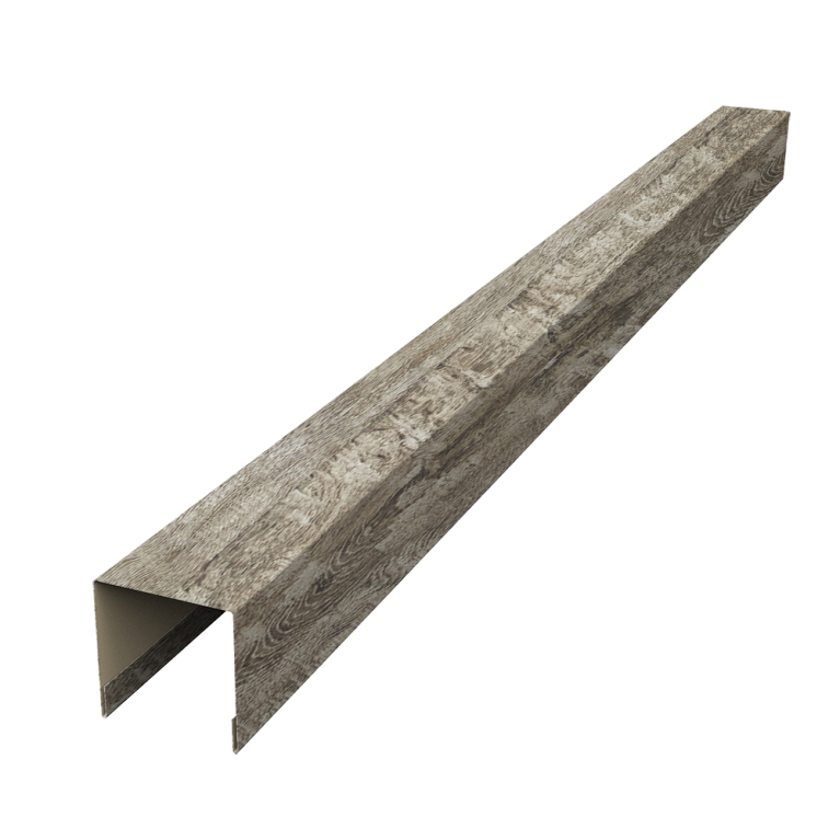 Планка вертикальная лицевая для забора жалюзи Palermo 0,45 Print Elite Nordic Wood TwinColor (2,5м)