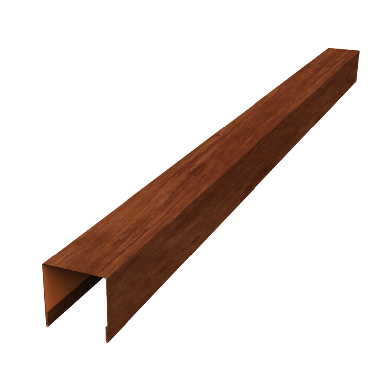 Планка вертикальная лицевая для забора жалюзи Palermo 0,45 Print Elite Rowan TwinColor (1,8м)