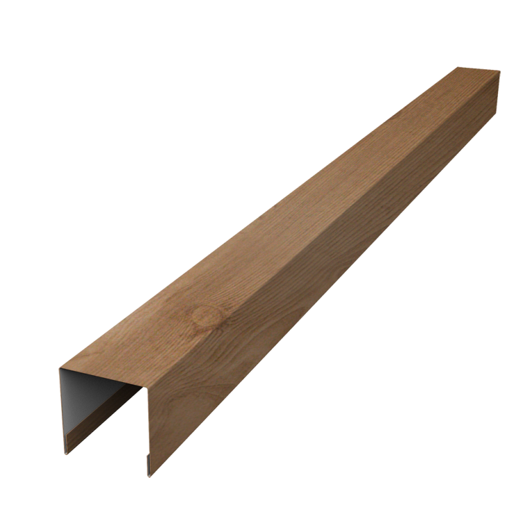 Планка вертикальная лицевая для забора жалюзи Palermo 0,45 Print Premium Pine Wood Fresh (2м)