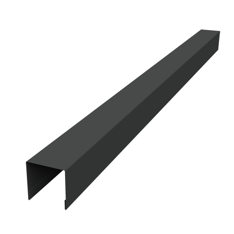 Планка вертикальная лицевая для забора жалюзи Palermo 0,5 Velur X RAL 7016 антрацитово-серый (3м)