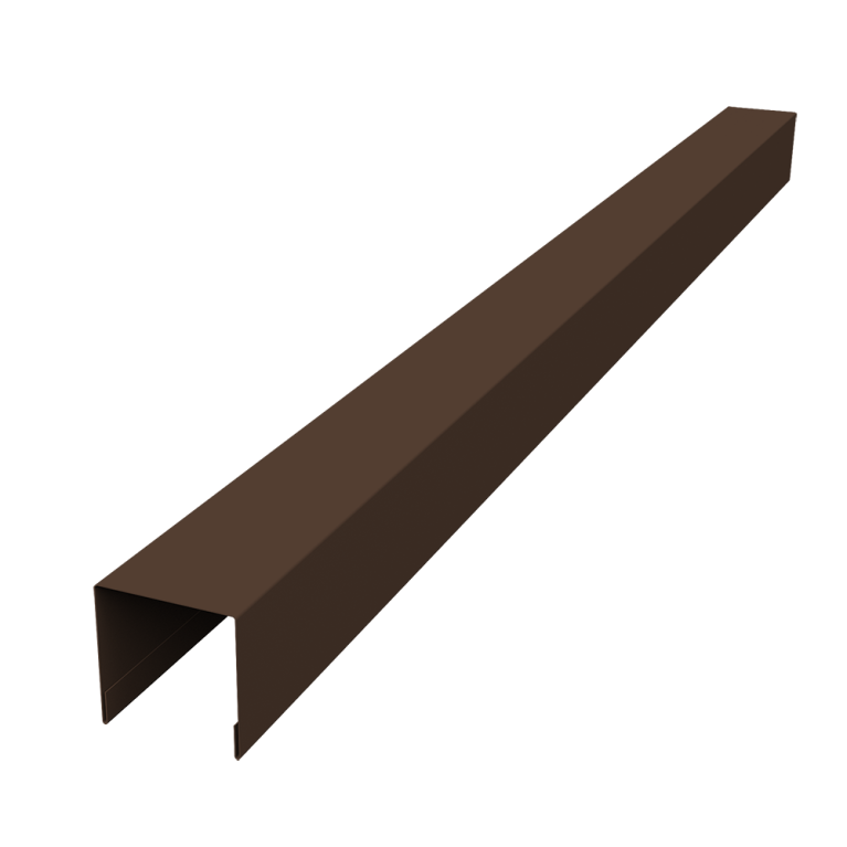 Планка вертикальная лицевая для забора жалюзи Palermo 0,5 Velur X RAL 8017 шоколад (3м)