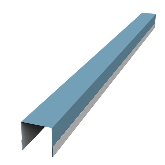 Планка вертикальная обратная для забора жалюзи Palermo 0,45 Drap TX RAL 5024 пастельно-синий (3м)