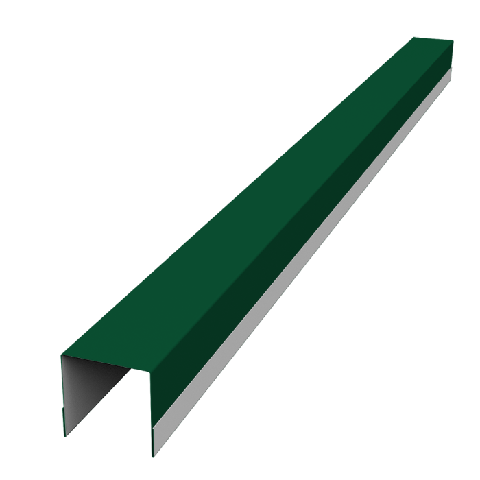 Планка вертикальная обратная для забора жалюзи Palermo 0,45 Drap TX RAL 6005 зеленый мох (2м)