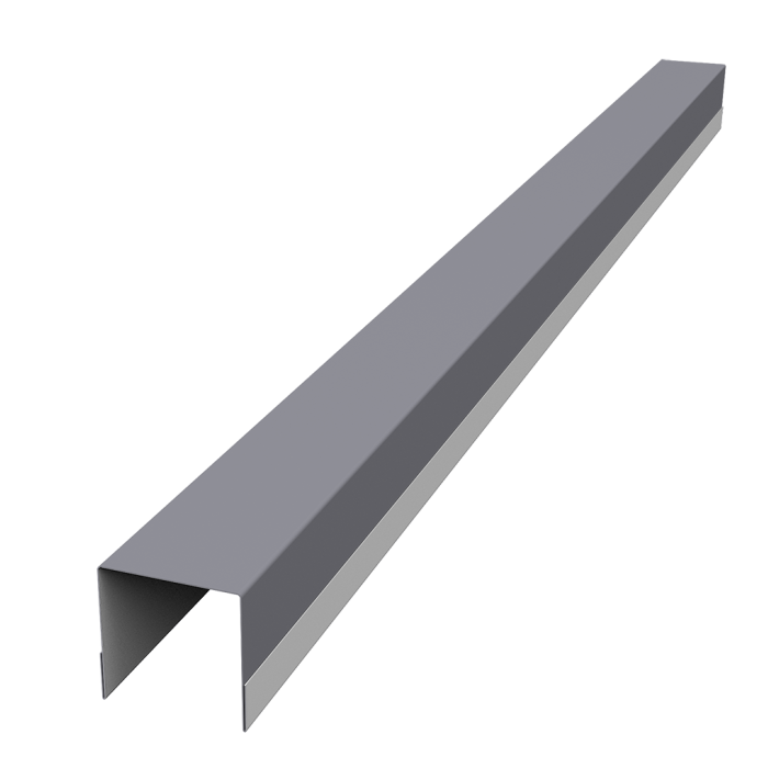 Планка вертикальная обратная для забора жалюзи Palermo 0,45 Drap TX RAL 7004 сигнальный серый (2м)