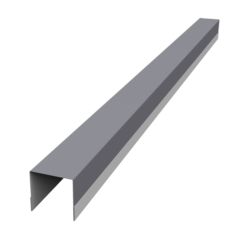 Планка вертикальная обратная для забора жалюзи Palermo 0,45 Drap TX RAL 7004 сигнальный серый (3м)