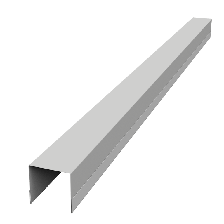 Планка вертикальная обратная для забора жалюзи Palermo 0,45 Drap TX RAL 7047 телегрей 4 (1,8м)