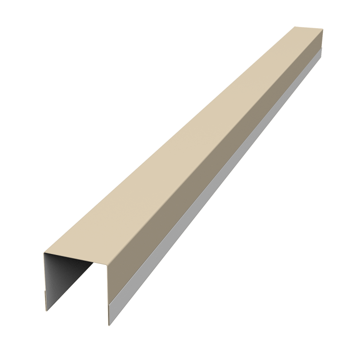 Планка вертикальная обратная для забора жалюзи Palermo 0,45 PE RAL 1015 светлая слоновая кость (1,8м)