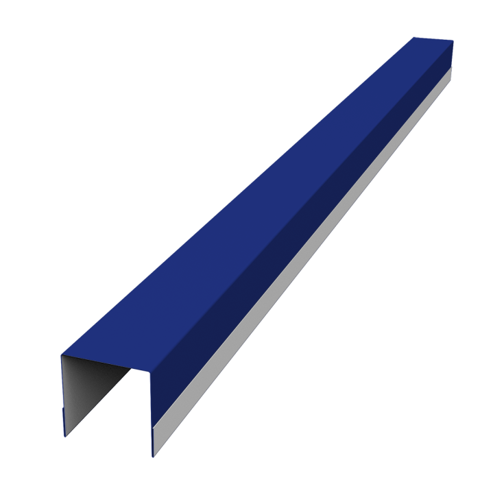 Планка вертикальная обратная для забора жалюзи Palermo 0,45 PE RAL 5002 ультрамариново-синий (1,8м)