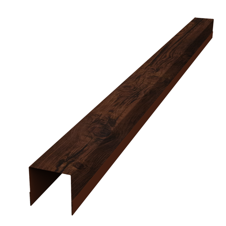 Планка вертикальная обратная для забора жалюзи Palermo 0,45 Print Elite Cherry Wood TwinColor (2,5м)