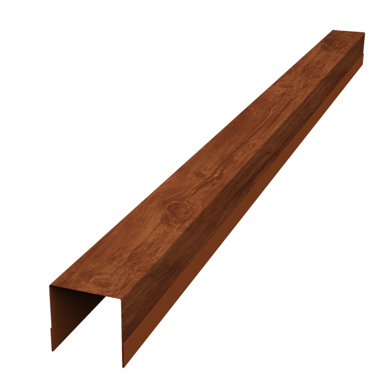 Планка вертикальная обратная для забора жалюзи Palermo 0,45 Print Elite Rowan TwinColor (2,5м)