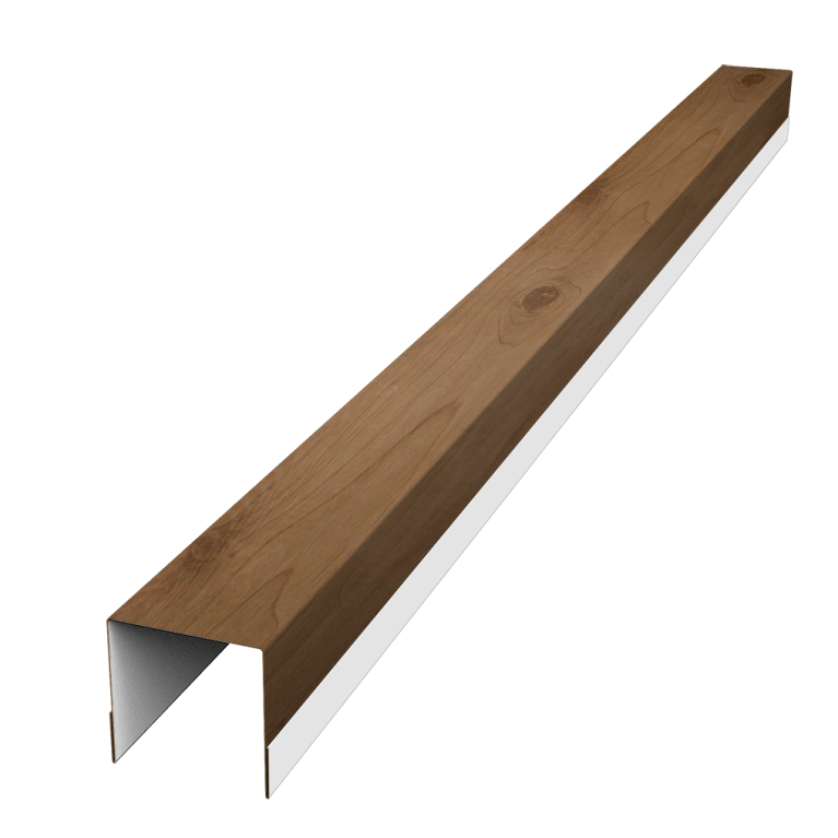 Планка вертикальная обратная для забора жалюзи Palermo 0,45 Print Premium Pine Wood Fresh (2,5м)