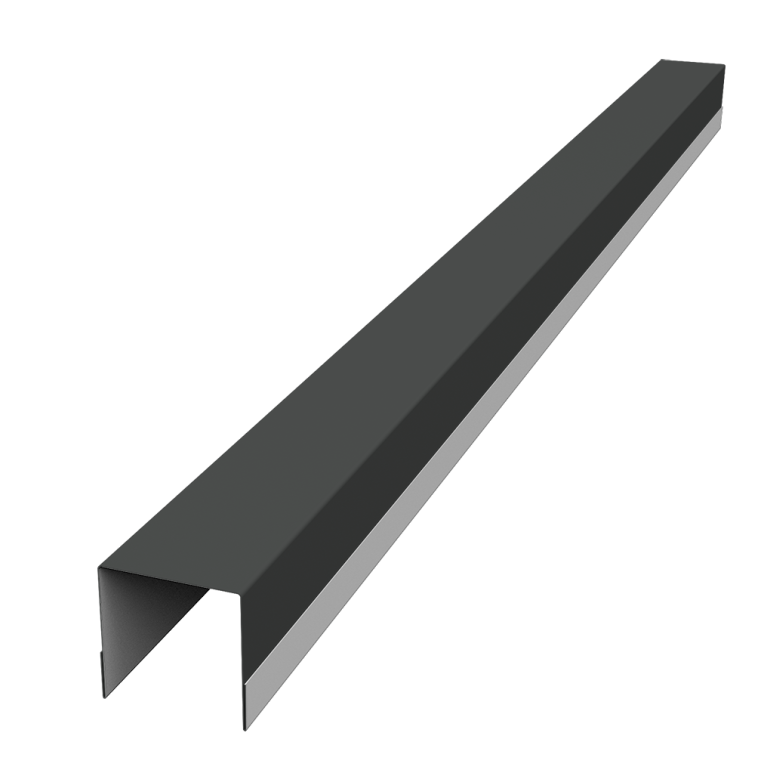 Планка вертикальная обратная для забора жалюзи Palermo 0,5 PurLite Matt RAL 7016 антрацитово-серый (3м)