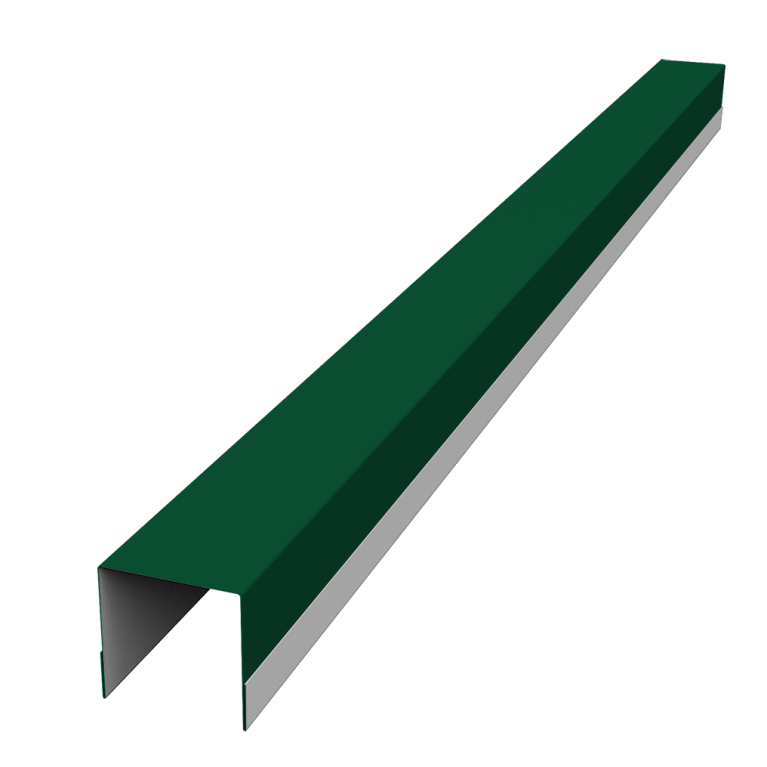 Планка вертикальная обратная для забора жалюзи Palermo 0,5 Satin Matt TX RAL 6005 зеленый мох (1,8м)