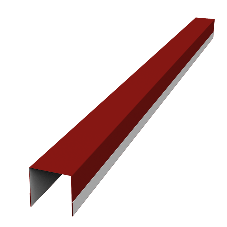 Планка вертикальная обратная для забора жалюзи Palermo 0,5 Satin RAL 3011 коричнево-красный (3м)
