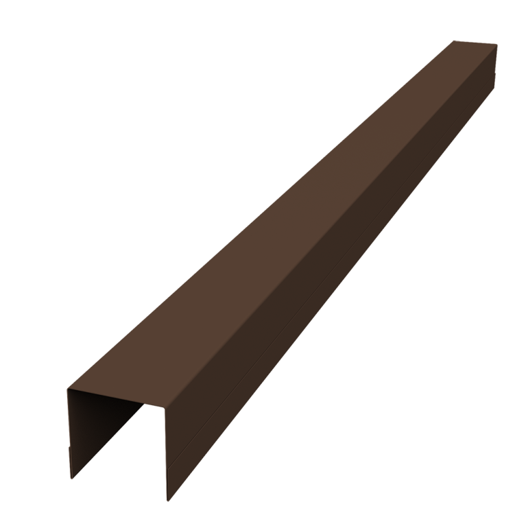 Планка вертикальная обратная Palermo 0,45 Drap-double TX RAL 8017 шоколад (2,5м)