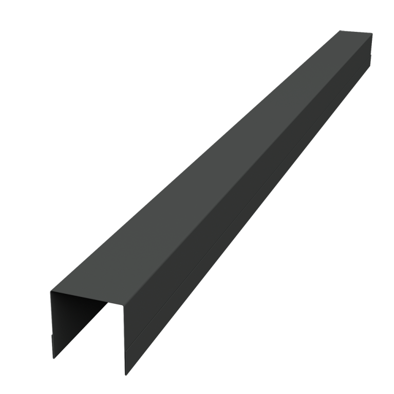 Планка вертикальная обратная Palermo 0,45 PE-Double RAL 7016 антрацитово-серый (1,8м)