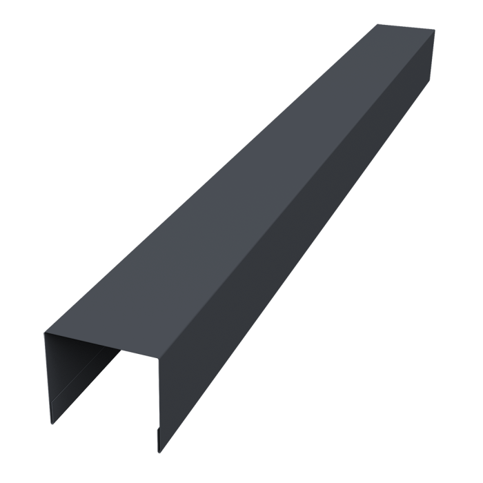 Стойка боковая крепежная для забора жалюзи Palermo 0,45 Drap-double TX RAL 7024 мокрый асфальт (2,5м)