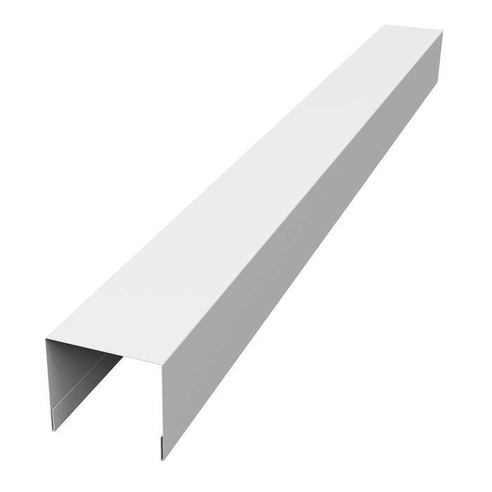 Стойка боковая крепежная для забора жалюзи Palermo 0,45 PE-Double RAL 9003 сигнальный белый (3м)