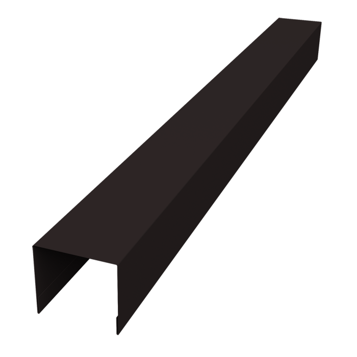 Стойка боковая крепежная для забора жалюзи Palermo 0,45 PE-Double RAL 9005 черный (2м)