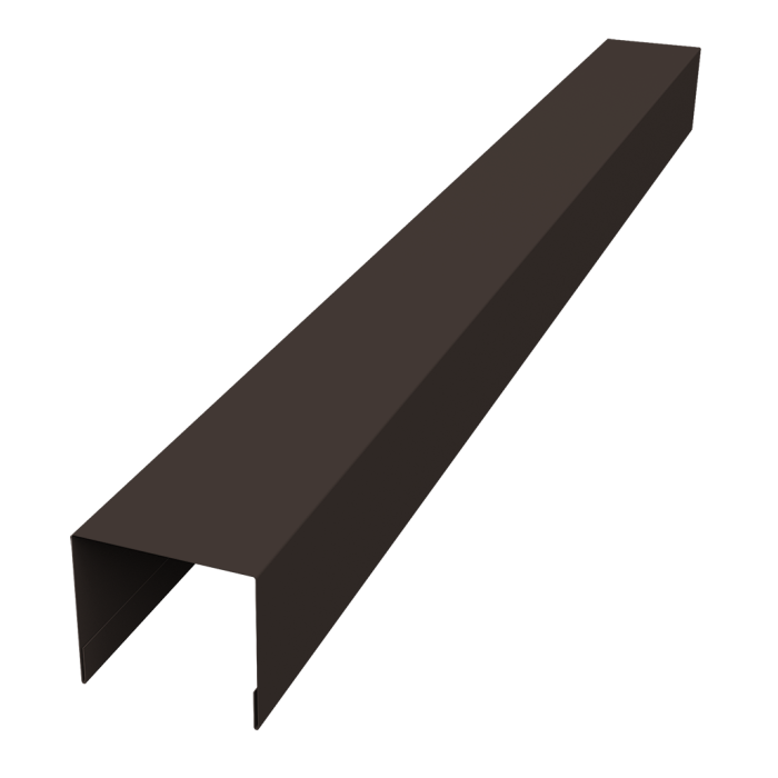 Стойка боковая крепежная для забора жалюзи Palermo 0,45 PE-Double RR 32 темно-коричневый (2,5м)