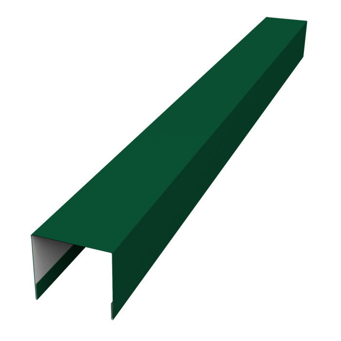 Стойка боковая крепежная для забора жалюзи Palermo 0,45 PE RAL 6005 зеленый мох (2м)