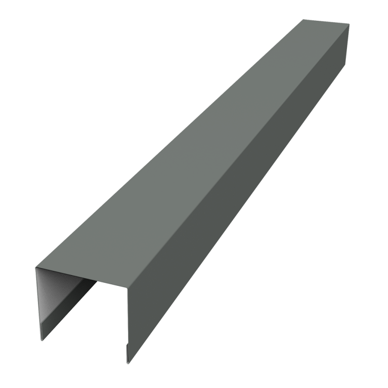 Стойка боковая крепежная для забора жалюзи Palermo 0,45 PE RAL 7005 мышино-серый (2м)