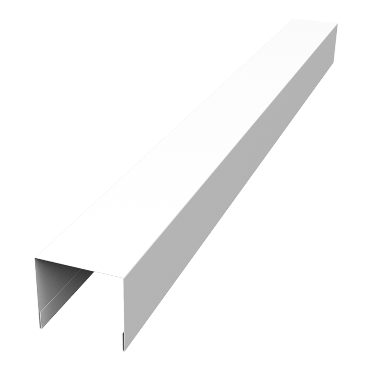 Стойка боковая крепежная для забора жалюзи Palermo 0,45 PE RAL 9003 сигнальный белый (2,5м)