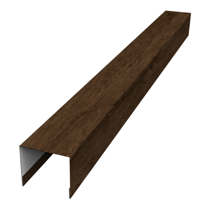 Стойка боковая крепежная для забора жалюзи Palermo 0,45 Print-double Elite Antique Wood (1,8м)