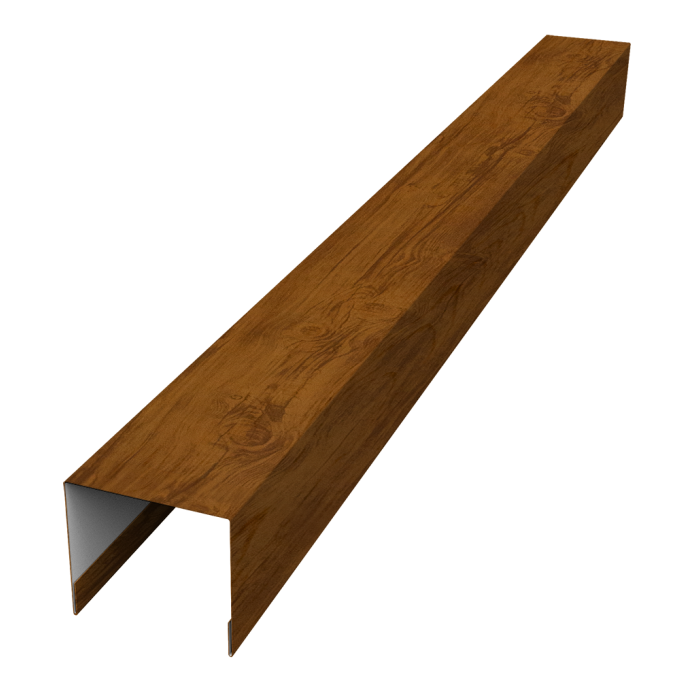 Стойка боковая крепежная для забора жалюзи Palermo 0,45 Print-double Elite Golden Wood (3м)