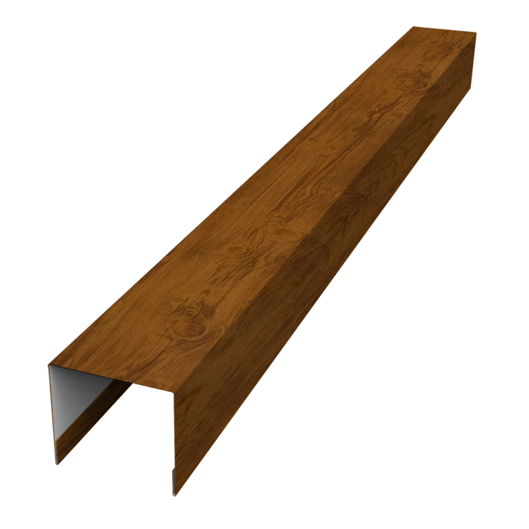 Стойка боковая крепежная для забора жалюзи Palermo 0,45 Print-double Elite Golden Wood (3м)